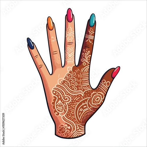 BEST HAND VECTOR COLORFUL &SILHOUTTE