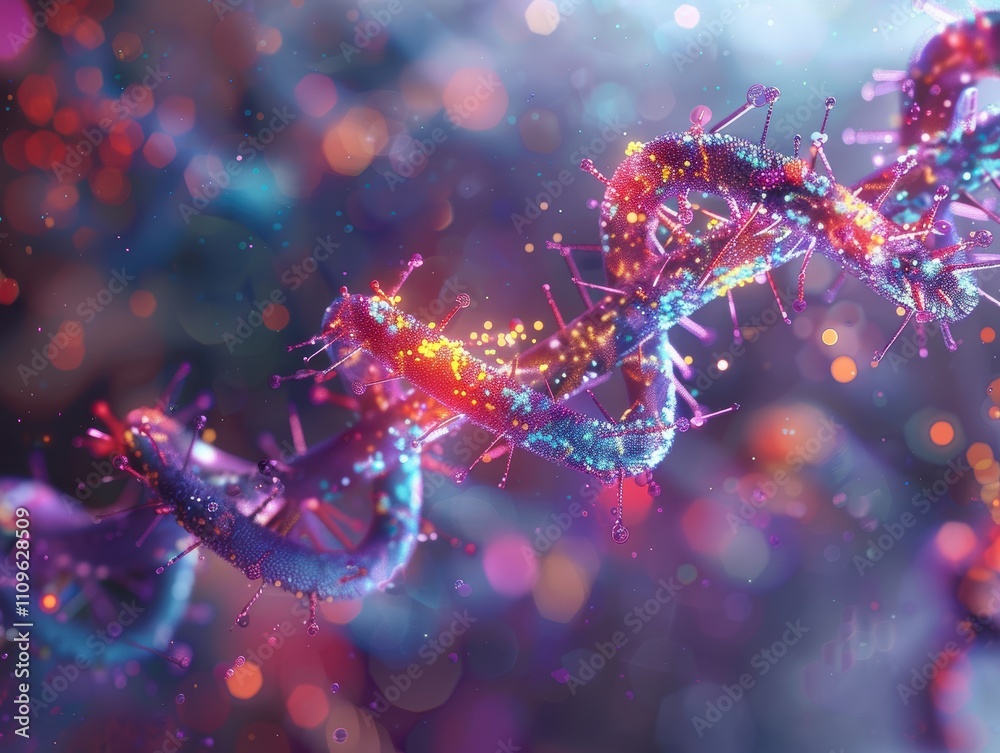 A vibrant, abstract representation of molecular structures in a scientific context. A vibrant, abstract representation of molecular structures in a scientific context.
