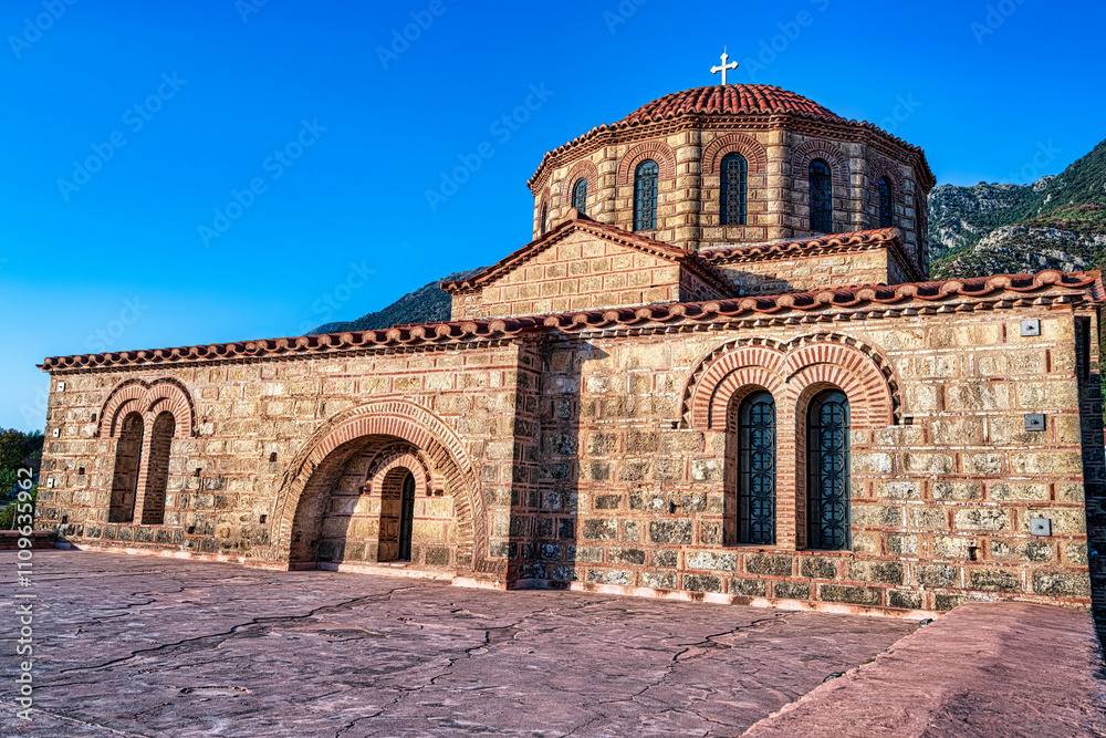 Byzantine Church with Dome in Evening Light Byzantine Church with Dome in Evening Light