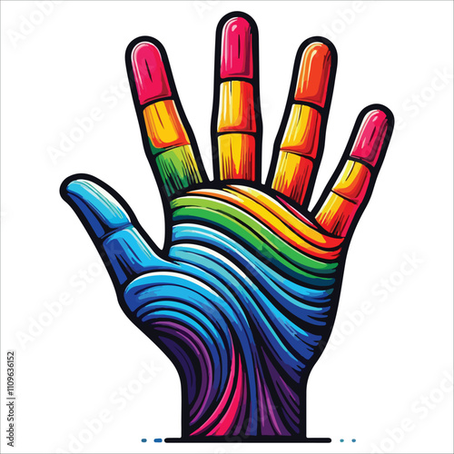 BEST HAND VECTOR  COLORFUL & SILHOUTTE
