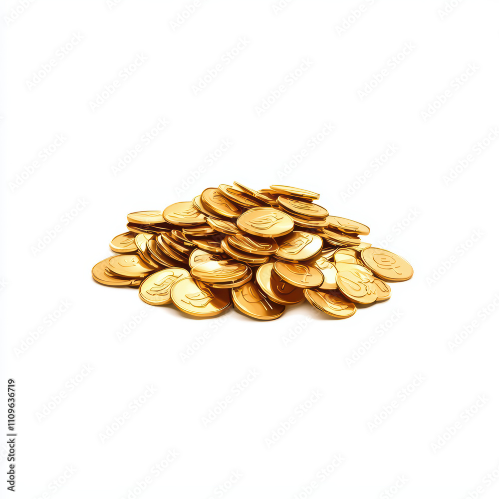 pile of shiny gold coins stacked together, reflecting light beautifully. This captures essence of wealth and prosperity, perfect for financial themes pile of shiny gold coins stacked together, reflecting light beautifully. This captures essence of wealth and prosperity, perfect for financial themes