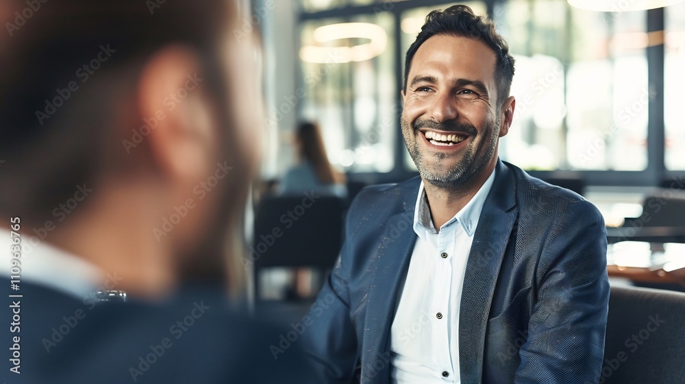 Smiling businessman strategic partnership meeting industry expert in a luxurious corporate suite The image captures the value of expertise and collaboration in driving business success and innovation Smiling businessman strategic partnership meeting industry expert in a luxurious corporate suite The image captures the value of expertise and collaboration in driving business success and innovation