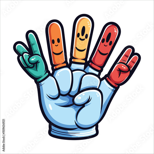 BEST HAND VECTOR  COLORFUL & SILHOUTTE