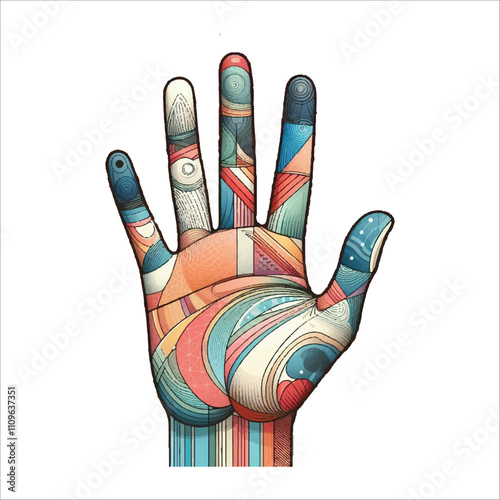 BEST HAND VECTOR  COLORFUL & SILHOUTTE