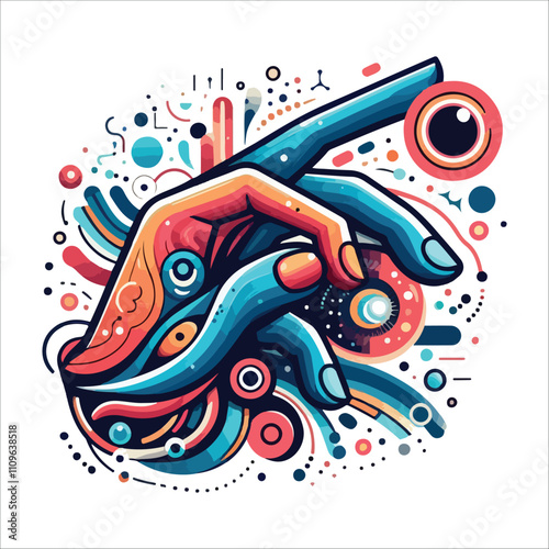 BEST HAND VECTOR  COLORFUL & SILHOUTTE