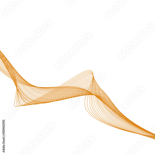 retro abstract wavy flowing lines in a rainbow of neon hues
