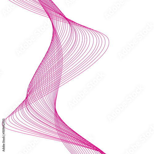 retro abstract wavy flowing lines in a rainbow of neon hues
