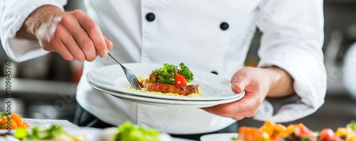 chef artistically plating appetizers with precision and flair.