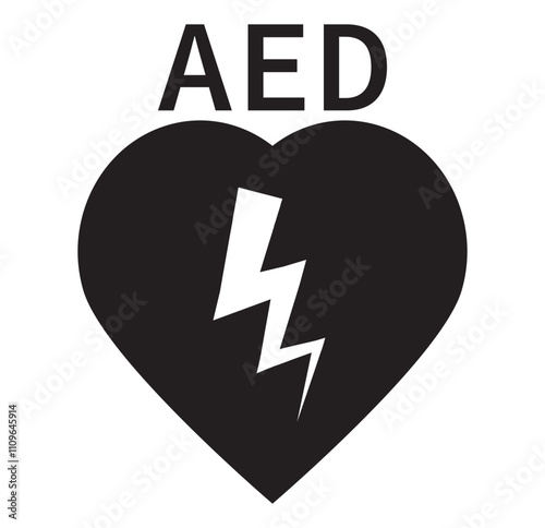 AED icon , paramedic icon vector. AED vector icon. Emergency defibrillator sign or icon. AED AID CPR. Vector red isolated icon CPR. EPS 10 