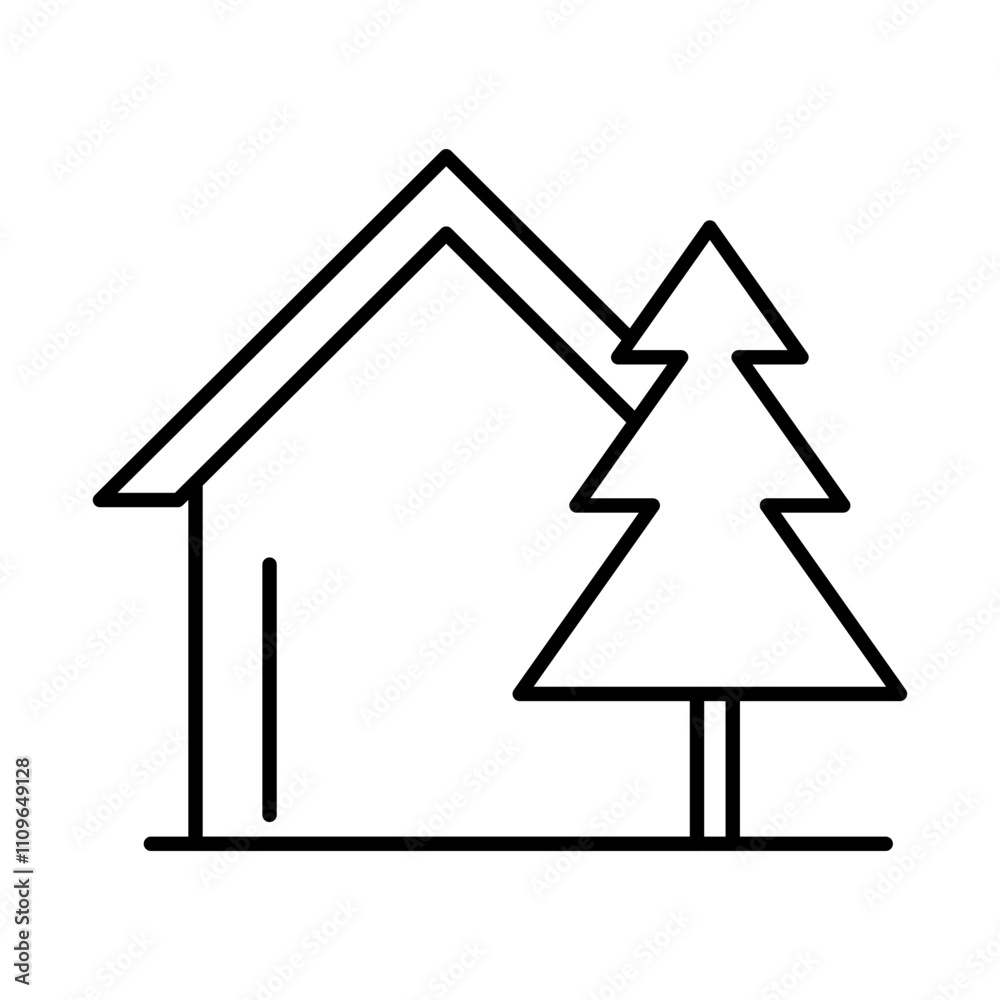 Indoor Outdoor – House and Tree Representing Versatile Use for Different Spaces Indoor Outdoor – House and Tree Representing Versatile Use for Different Spaces
