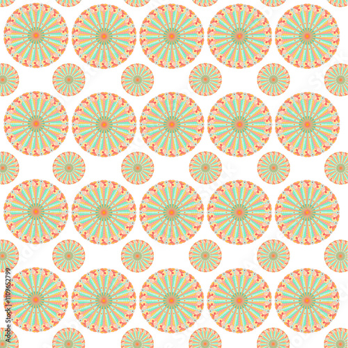 Flower circle pastel colour pattern