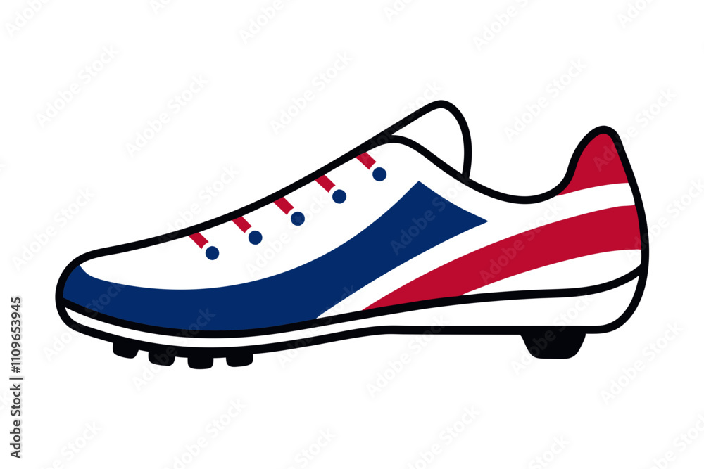 Vector Line Art of Sports Shoe Template Vector Line Art of Sports Shoe Template