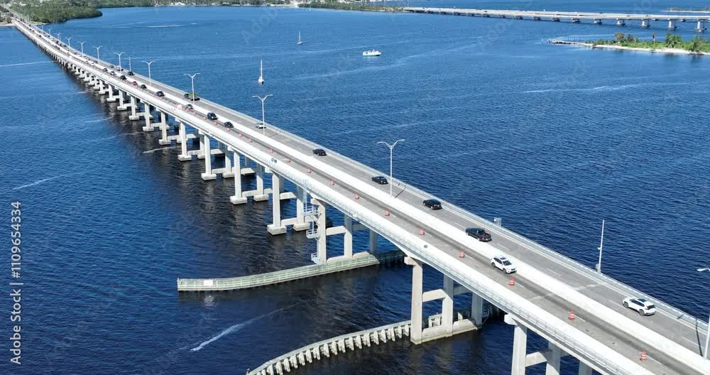 Bridge over a river in the US. US Infrastructure and civil engineering concerns.