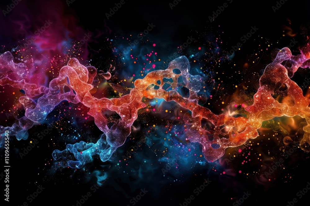 Abstract cosmic design with vibrant colors and fluid shapes. Abstract cosmic design with vibrant colors and fluid shapes.