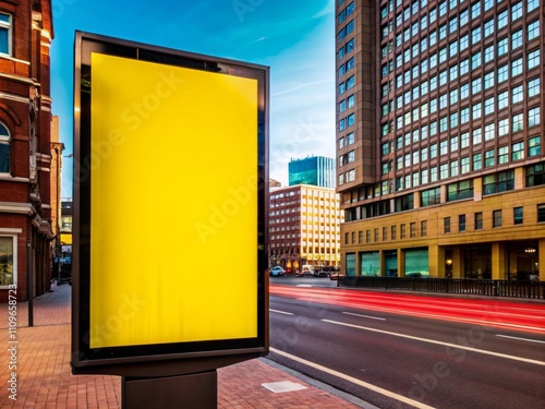 digital billboard in the city mock up