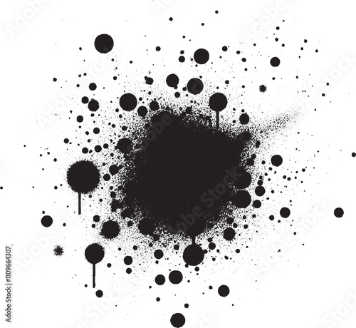Ink Splatter. Grunge vector stains and splash elements. Finely detailed