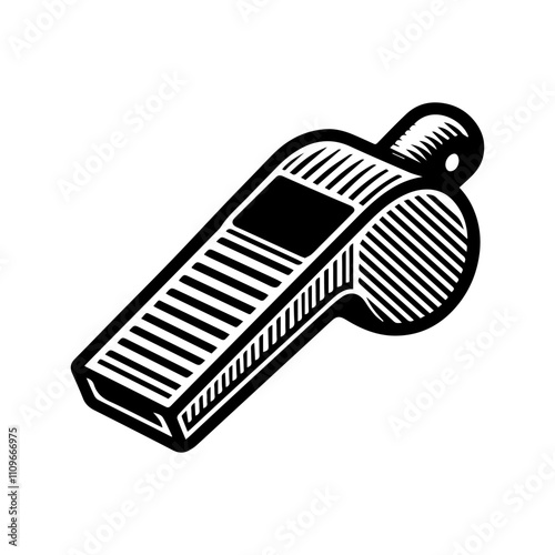 Simple Vector Icon of a Whistle – Logo Design Illustration