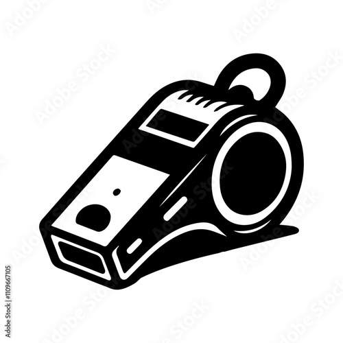 Simple Vector Icon of a Whistle – Logo Design Illustration