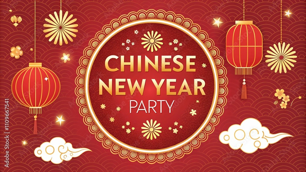 Fototapeta premium Celebrate the Festive Spirit of Chinese New Year Generative AI