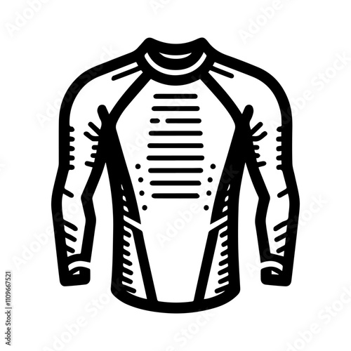 Simple Vector Icon of a Wetsuit or Drysuit – Logo Design Illustration