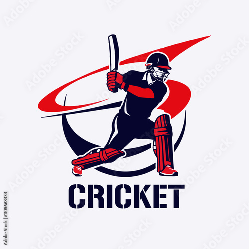 Cricket Sports Logo 