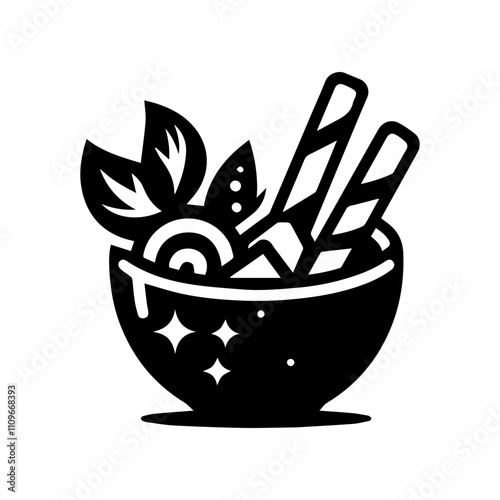 Simple Vector Icon of a Canelazo – Logo Design Illustration