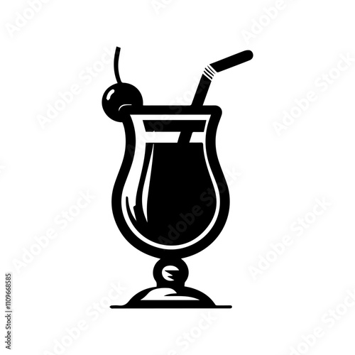 Simple Vector Icon of a Colada Morada – Logo Design Illustration