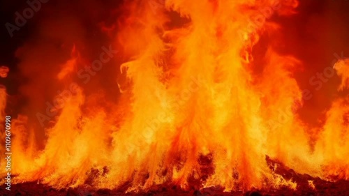fire in the fireplace