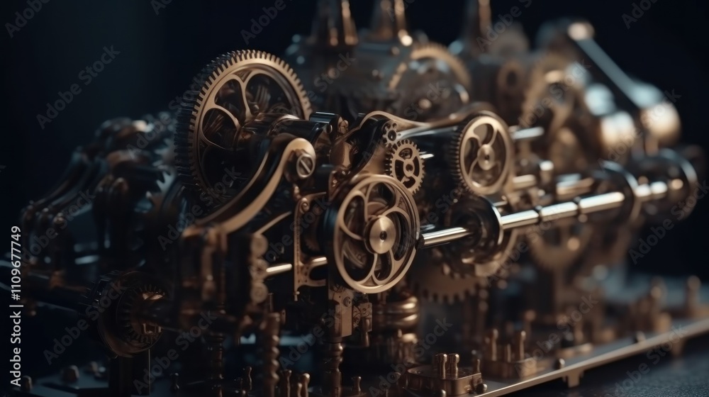 Intricate Clockwork Mechanism: A Symphony of Gears and Precision Engineering Intricate Clockwork Mechanism: A Symphony of Gears and Precision Engineering
