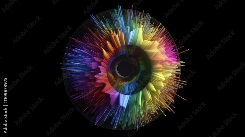 Rainbow Spectrum Burst: A vibrant digital artwork showcasing a captivating explosion of color radiating from a central core, evoking a sense of energy and wonder. Rainbow Spectrum Burst: A vibrant digital artwork showcasing a captivating explosion of color radiating from a central core, evoking a sense of energy and wonder.