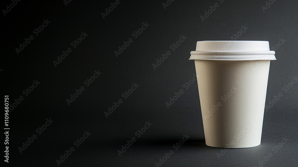 Disposable coffee cup with yellow lid on table, perfect for takeaway and enjoying in the morning. Disposable coffee cup with yellow lid on table, perfect for takeaway and enjoying in the morning.