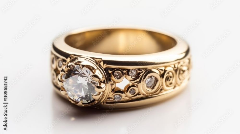 Exquisite Gold Diamond Ring: A Symbol of Love and Luxury