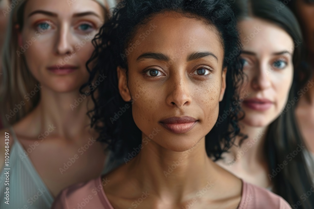 Diverse women celebrate International Womens Day with confidence and equity. Diverse women celebrate International Womens Day with confidence and equity.