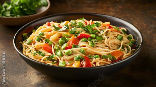 Delightful Pasta Primavera: A Wholesome and Colorful Dish Featuring Seasonal Vegetables and Aromatic Herbs