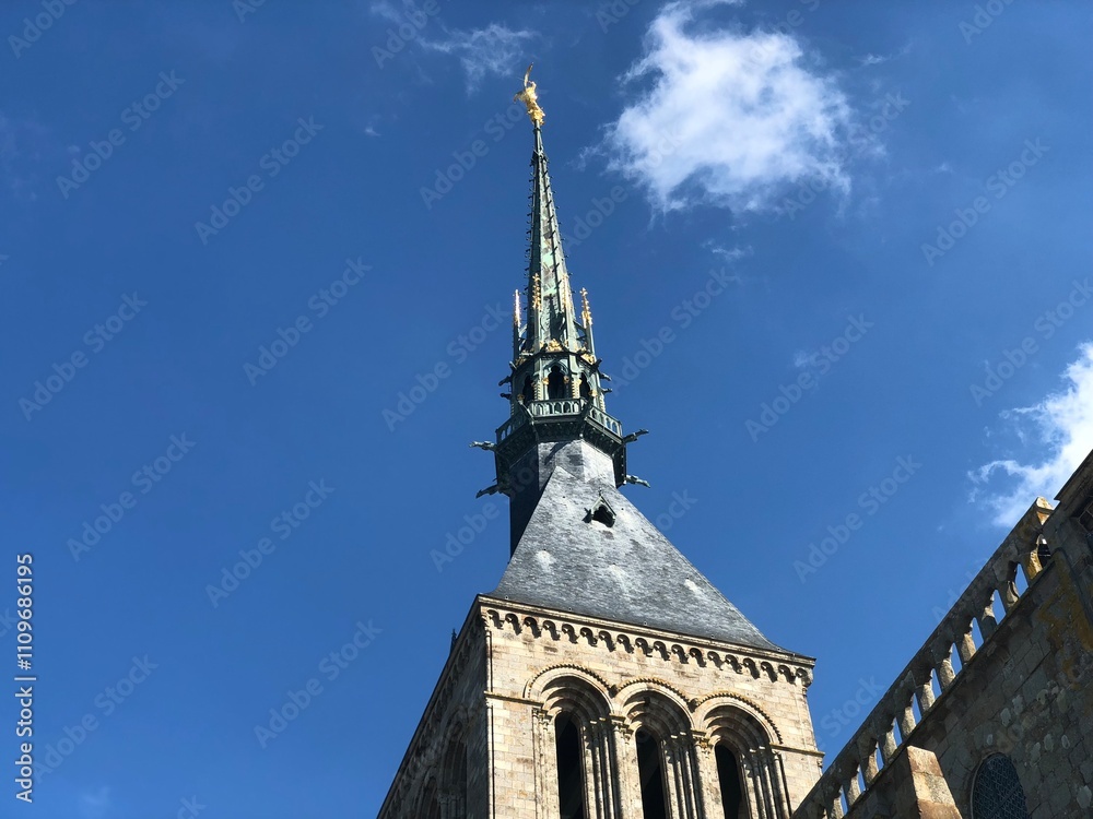 Church on top of the Mont Saint Michel in France Church on top of the Mont Saint Michel in France