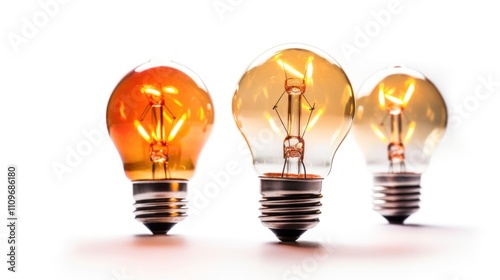 Illuminating Ideas: A Trio of Glowing Light Bulbs