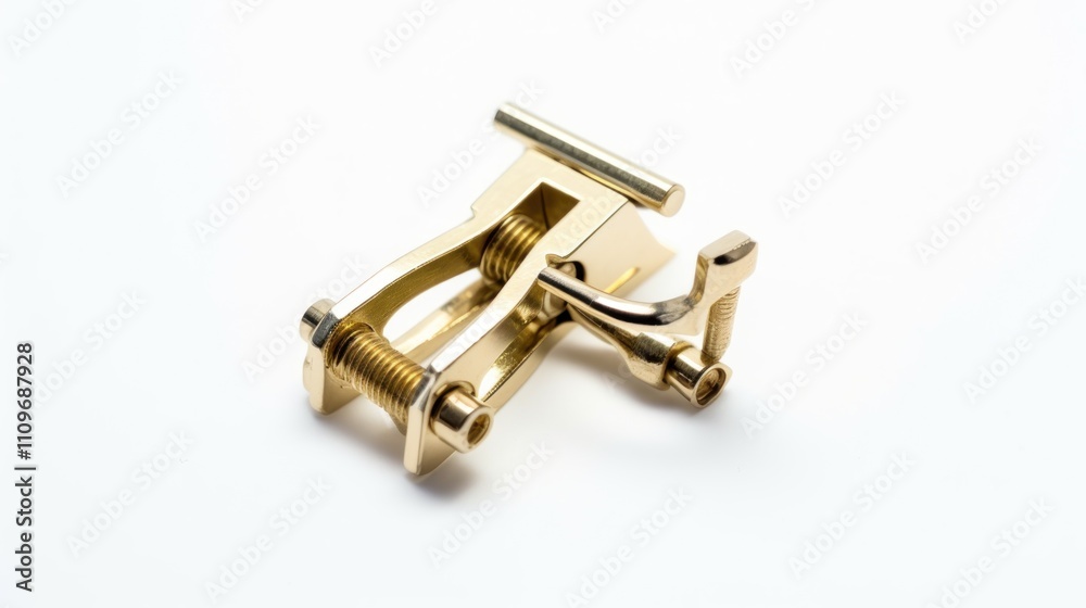 Precision Engineered Brass Mechanism: A Detailed Close-up Precision Engineered Brass Mechanism: A Detailed Close-up
