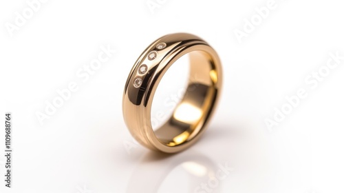 Elegant Gold Ring with Diamonds: A Symbol of Love and Commitment photo