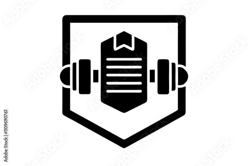 Training and fitness plan vector icon.