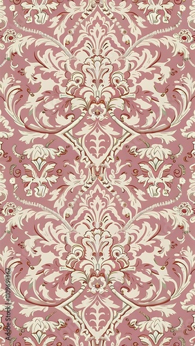 Classic seamless vector pattern. Damask orient ornament. Classic vintage light pink white background. Orient pattern for fabric, wallpapers and packaging