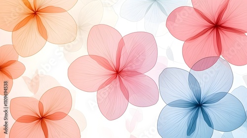 Soft Pastel Floral Pattern Background for Feminine Designs and Spring Aesthetics