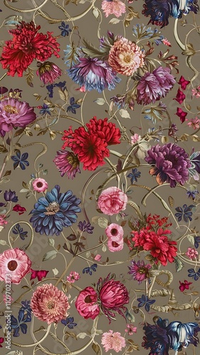 Wallpaper Mural Floral pattern for wallpaper. Torontodigital.ca