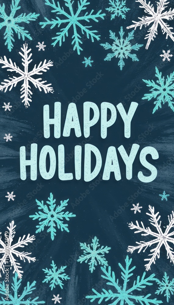 This vibrant holiday card features the cheerful phrase This vibrant holiday card features the cheerful phrase