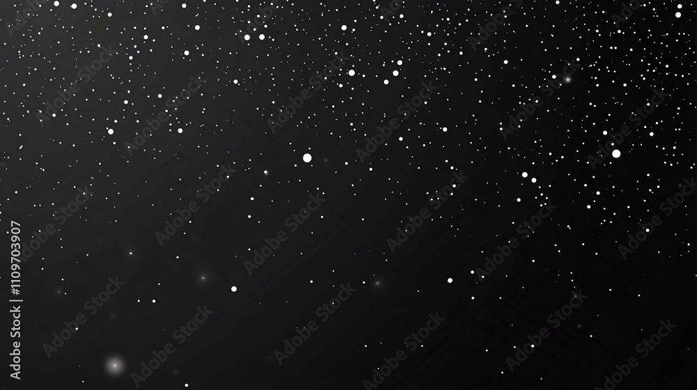 Obraz premium Starry Night Sky Abstract with Snowfall and Galaxy Dust