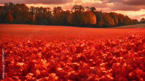 A field of red flowers