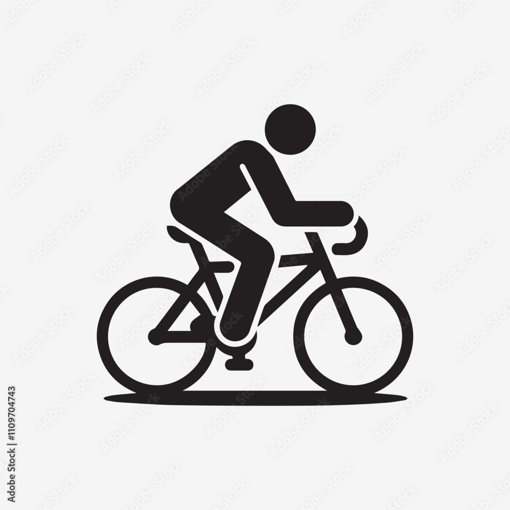 Obraz premium Bicycle icon vector isolated on white background. Vector illustration. 