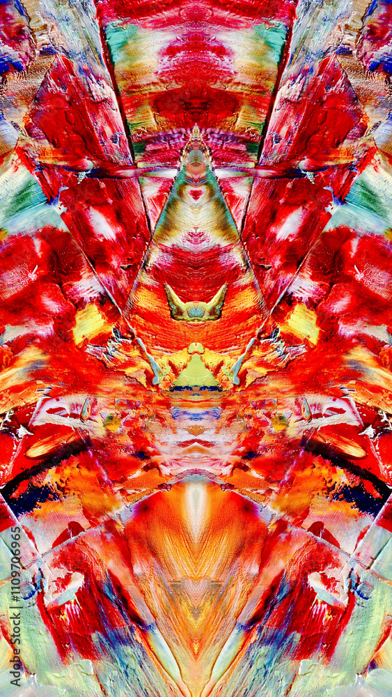 Fototapeta premium Abstract art background . Hand painting artwork on canvas .