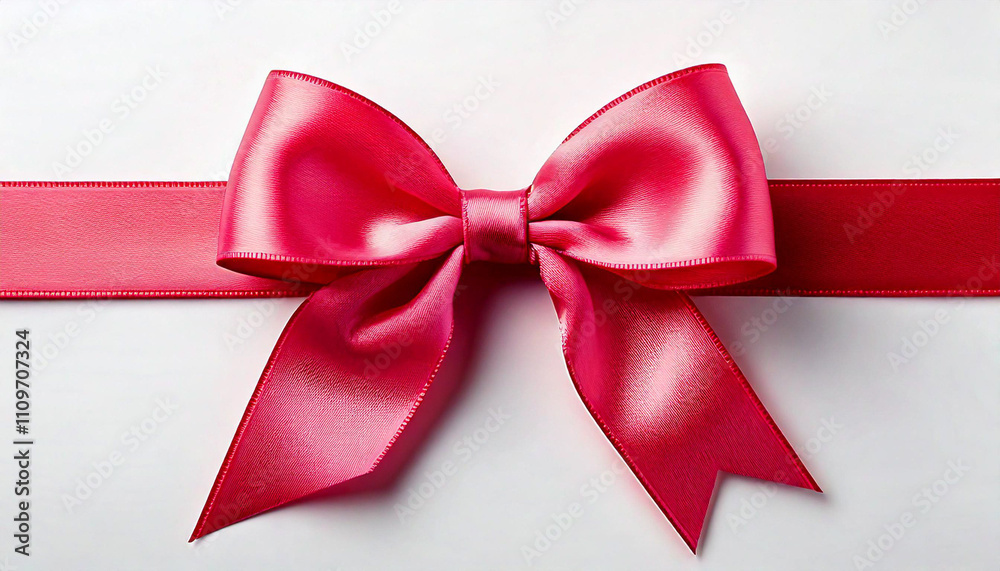 Fototapeta premium pink bow isolated on white background