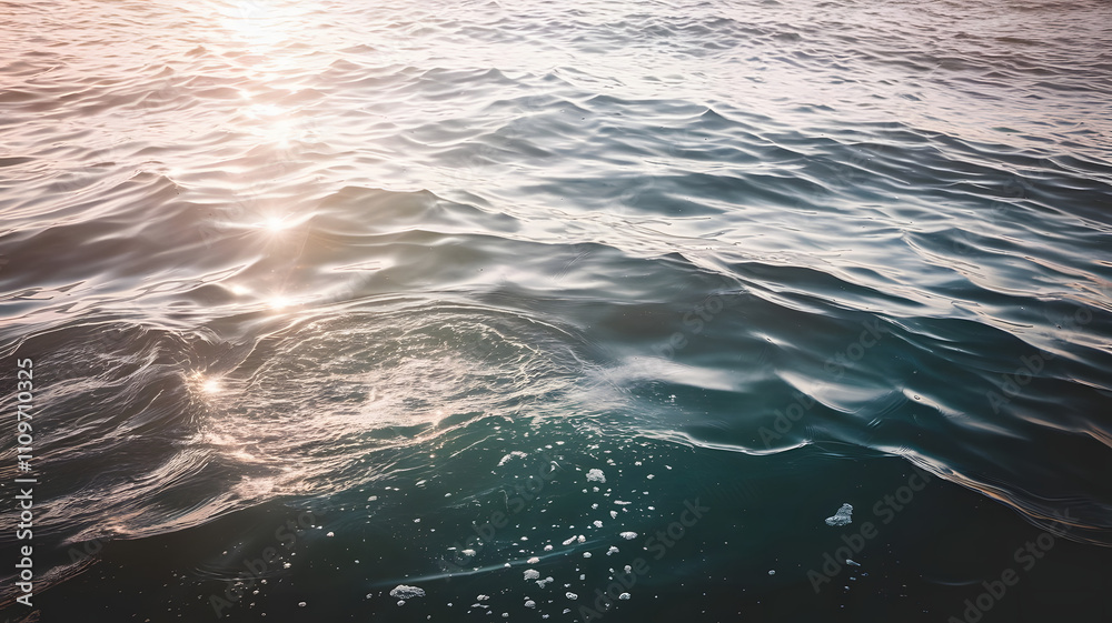 Soft ripples in a sunlit ocean surface. Soft ripples in a sunlit ocean surface.