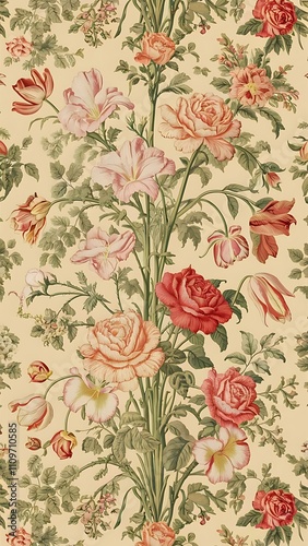Wallpaper Mural Classic wallpaper vintage flower pattern background Torontodigital.ca